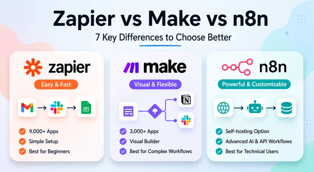 Zapier vs Make vs n8n