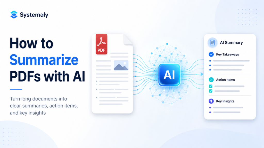 How to summarize PDFs with AI using a structured PDF summary workflow